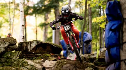 Mountain Biker in Action Mountain Biker in Action