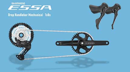 Ansicht der Shimano Essa-Gruppe Ansicht der Shimano Essa-Gruppe