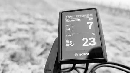 E-Bike-Display im Winter- Die Reichweite sinkt. E-Bike-Display im Winter- Die Reichweite sinkt.