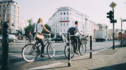 Fahrradfahren in der Stadt Fahrradfahren in der Stadt