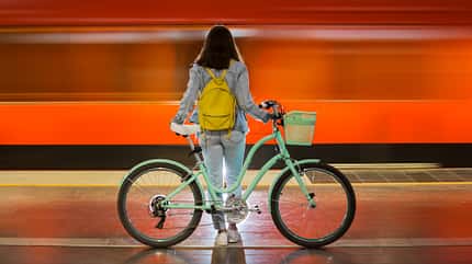Fahrradfahren in der Stadt Fahrradfahren in der Stadt