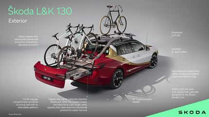 Škoda, Škoda L&K 130,Azubi Car,Radsport,Tour de France,Sheet Auto von außen