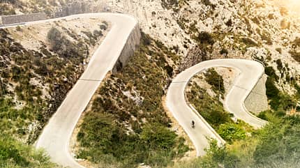 Winding mountain road