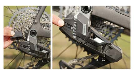 Schaltwerkdetails der Sram Rival XPLR AXS Schaltwerkdetails der Sram Rival XPLR AXS
