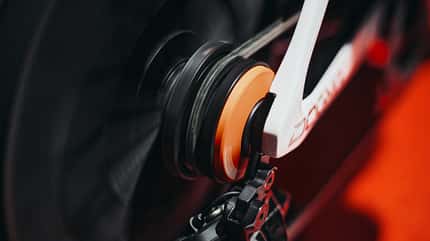 Elite Rivo mit Zwift Cog and Click,Rollentrainer,Detail Schaltung Kassette Elite Rivo mit Zwift Cog and Click,Rollentrainer,Detail Schaltung Kassette