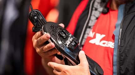 Q36.5 SRM X-Power II Road Pedal und Cleat eingeklickt