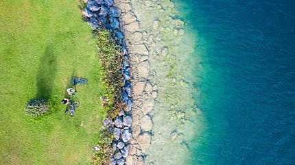 Salzkammergut,Reise,Rennrad,Drohnenaufnahme am See