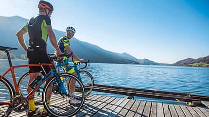 Salzkammergut,Reise,Rennrad,Pause am See