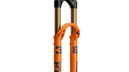 Die Fox 38 Factory mit orangefarbenem Casting.