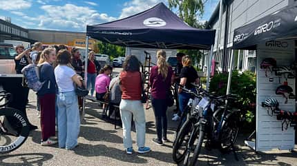 Workshop bei einer Rennradmesse