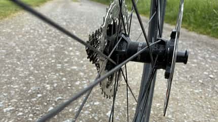 Hinterradnabe bei den Zeitjäger Pro 45G-Laufrädern von Storck