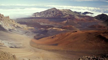 Color,Crater,Haleakala,Hawaii,Hawaii,Lanai,Landscape,Maui,Maui,Molokai,Travel,U.S.A.,colour image,horizontal image Hawaii, Maui , Haleakala Crater.