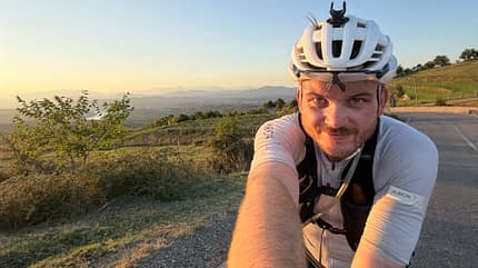 Transcontinental Race No 12, TCR,Ultracycling,Daniel Schulze Waltrup,Selfie mit Ausblick Transcontinental Race No 12, TCR,Ultracycling,Daniel Schulze Waltrup,Selfie mit Ausblick