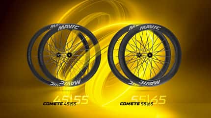 Produktübersicht der beiden Mavic Comete Laufradsätze Comete 45/55 und Comete 55/65. Produktübersicht der beiden Mavic Comete Laufradsätze Comete 45/55 und Comete 55/65.