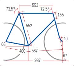 RB Stevens Izoard Lite Ultegra SL - Geometrie