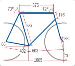 RB Cannondale CAAD 9 Ultegra SL - Geometrie
