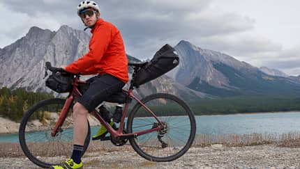 Gravel Cyclist on a Bikepacking Tour