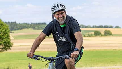 Jürgen Klopp, Trainer FC Liverpool, Fahrrad Trainingslager Donaueschingen
