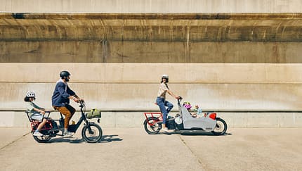 E-Lastenrad I Cannondale Cargobikes I Fahrbild Frontloader und Longtail 