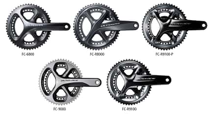 Die von der Inspektion betroffenen Rennradkurbeln von Shimano auf einen Blick.