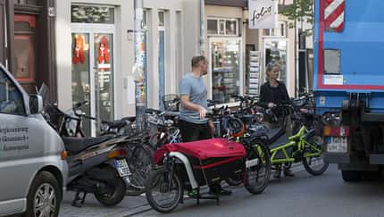 Cargobike parken I In zweiter Reihe parken