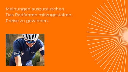 Fahrradfahren Logo mit Radsportler