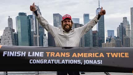 Jonas Deichmann,Trans America Twice,Zielankunft New York