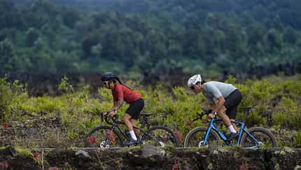 Zwei Radfahrer,Garmin