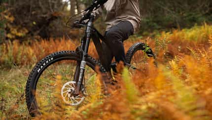 Rock Shox Psylo Gold RC on bike w rider