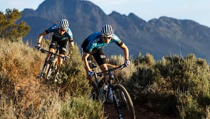 KTM Scarp beim Cape Epic 2024 mit Singer Racing Team, Simon Stiebjahn und Jakob Hartmann