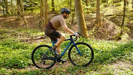 E-Gravelbike Storck E-Grix Action im Wald
