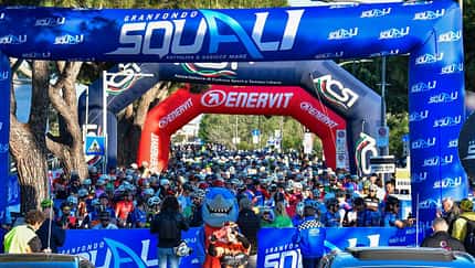 Granfondo Squali,Radmarathon,Emilia-Romagna,am Start
