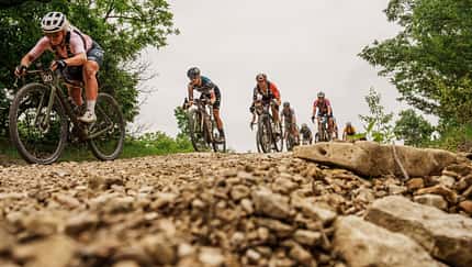 Rennszene beim Unbound Gravel 200