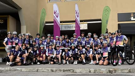 Über 5555 Euro Spendengelder erstrampelten die Teilnehmerinnen des Liv Alpencross.