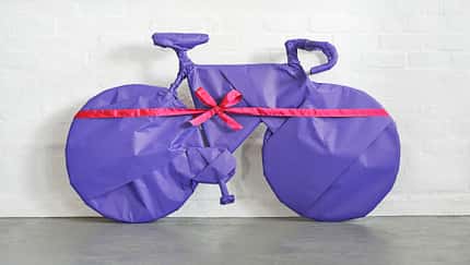 Bicycle gift wrapped