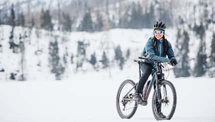 Fahrradfahren im Winter macht glücklich