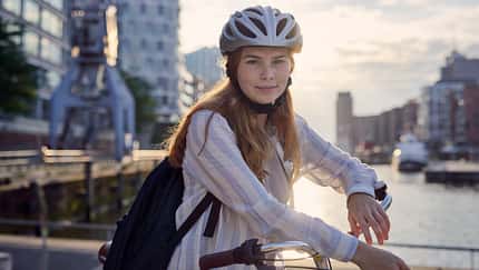 Fahrradfahren in der Stadt 