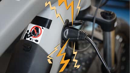 Warnzeichen E-Bike-Akku
