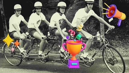 Ready for Quadruplet World Distance Record -- Boy scouts from the 1st Greenwich Troop will leave Sydney tomorrow (Mon) in attempt to set a world record in an unusual bike ride from Sydney to Melbourne.The boys plan to ride a four seater bicycle, which the