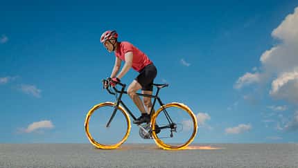 Wheels On Fire Cyclist