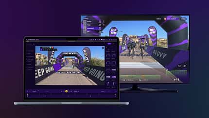 Rouvy,Indoorcycling App,Labtop,TV