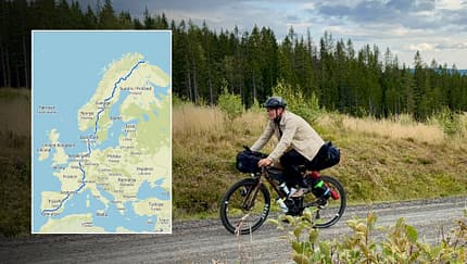 Markus Weinberg European Connection Trail mit dem Gravelbike Karte