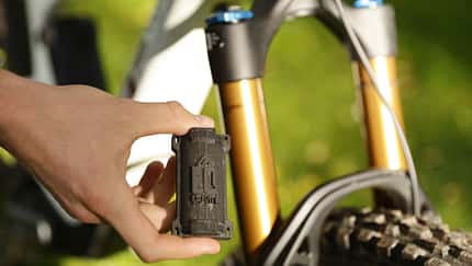 Der Bike Metrics Equalizer vor einer Federgabel