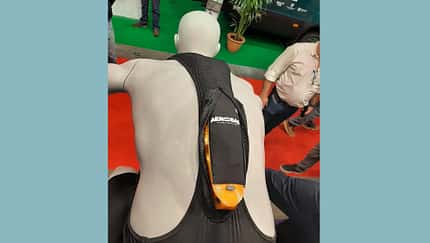 Aerobag,Airbag System Rennradfahrer,Ansicht auf Bib Short Aerobag,Airbag System Rennradfahrer,Ansicht auf Bib Short