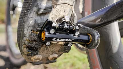 Look X-One G TI Gravelpedale,Test,Schuhsohle und Schuh miteiander verbunden