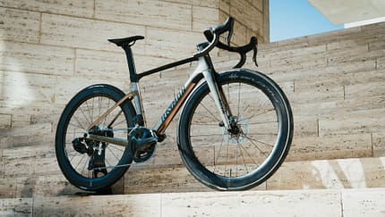 Raymon Arva Elite,Aerorennrad,schräge Ansicht auf Stufen
