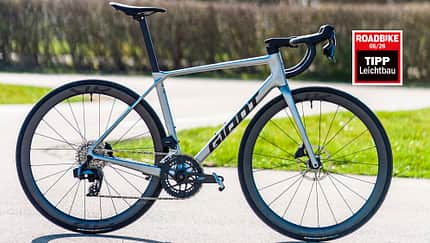 ROADBIKE Test,Ginat TCR Advanced Pro 1,Testsiegel auf Seitenansicht ROADBIKE Test,Ginat TCR Advanced Pro 1,Testsiegel auf Seitenansicht