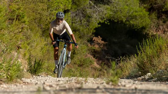 Gravel Road Bicycle Ride in Costa Blanca - stock photo