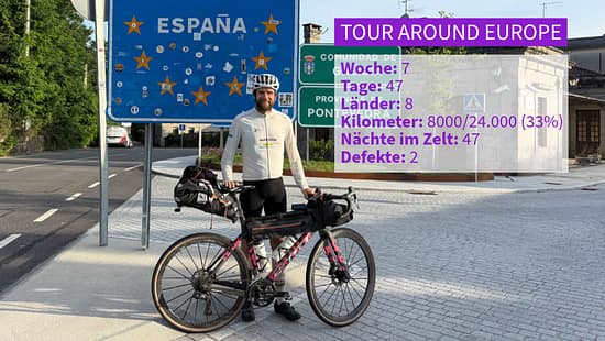 Jonas Deichmann und Josefine Rutkowski auf ihrer Tour Around Europe, Woche 07 Titel