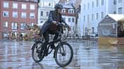 Rad im Regen
